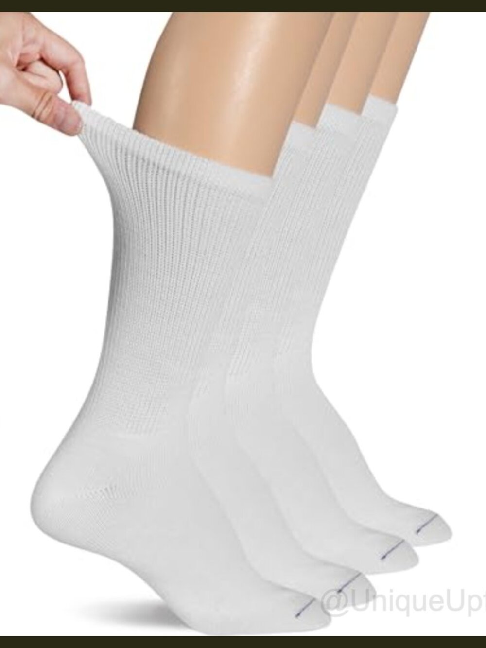 Diabetic Circulatory Non-Binding Flat-Knit Socks Moisture Wicking Crew